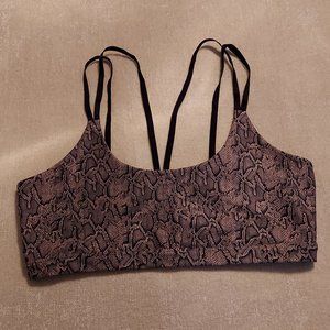 Good American Sports Bra Snakeskin Limited Edition Size 5 Athletic Double Strap